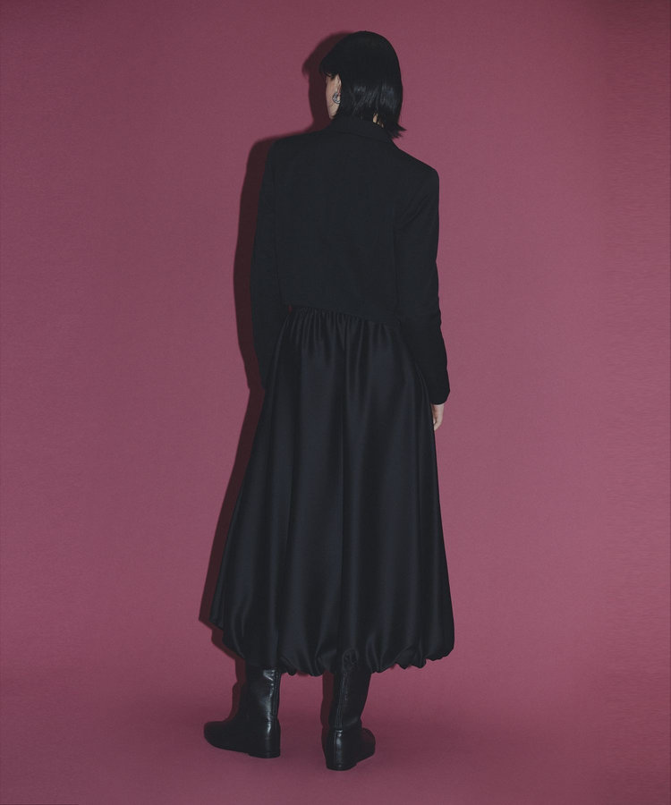 allureville バックジップロングブーツ ブラック (95)