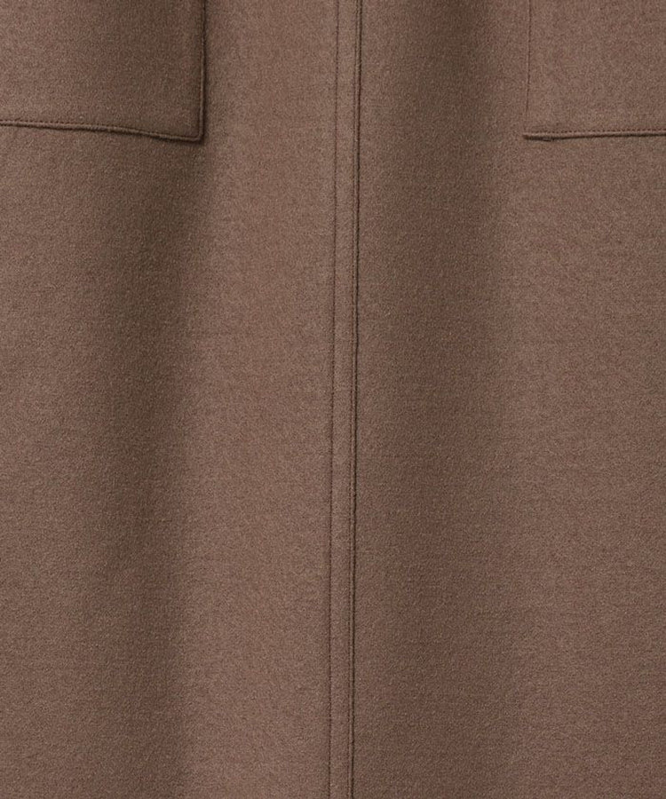 allureville カラーメルトン釦付きタイトスカート モカ (85)