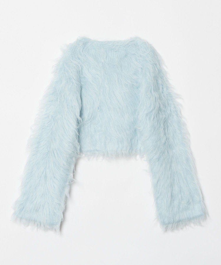 allureville ミンクファーボトルネックプルオーバー ライトブルー (62)
