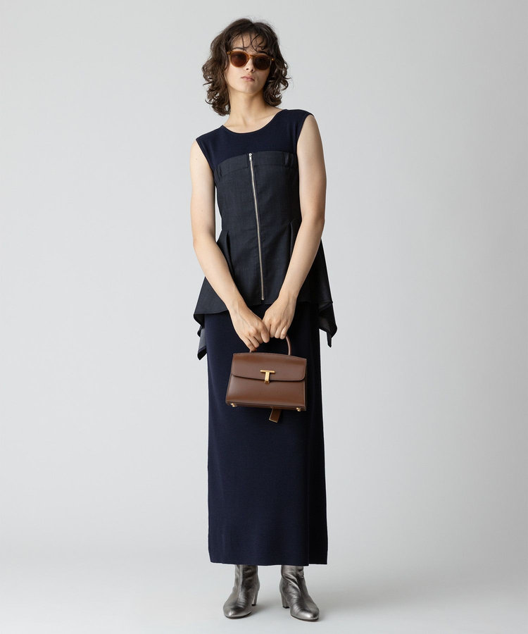 allureville ウールデニムイレヘムビスチェ ネイビー (65)