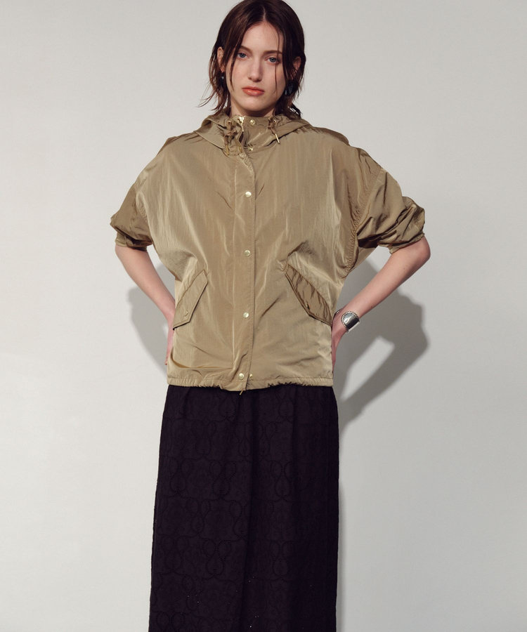 allureville リモンタナイロンモッズブルゾン ベージュ (11)
