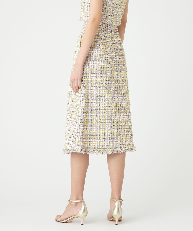 LOULOU WILLOUGHBY 【LOULOU WILLOUGHBY】ファンシーツイードスカート イエロー (22)