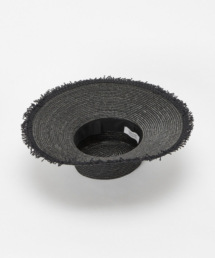 LOULOU WILLOUGHBY 【LOULOU WILLOUGHBY】フリンジブリムストローハット ブラック (95)