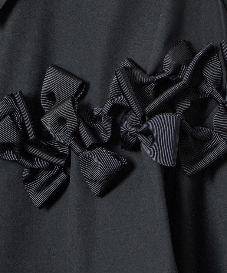 LOULOU WILLOUGHBY WEB限定【LOULOU WILLOUGHBY】メニーリボンパフスリーブシャツ ネイビー (65)