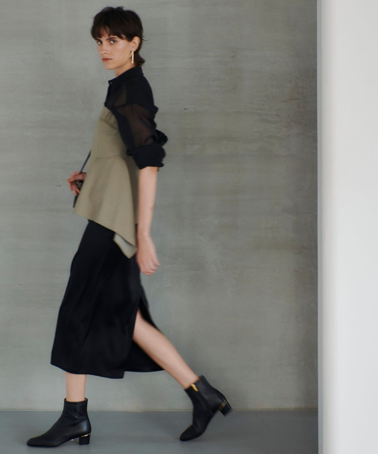 allureville ウールデニムイレヘムビスチェ グレー (92)