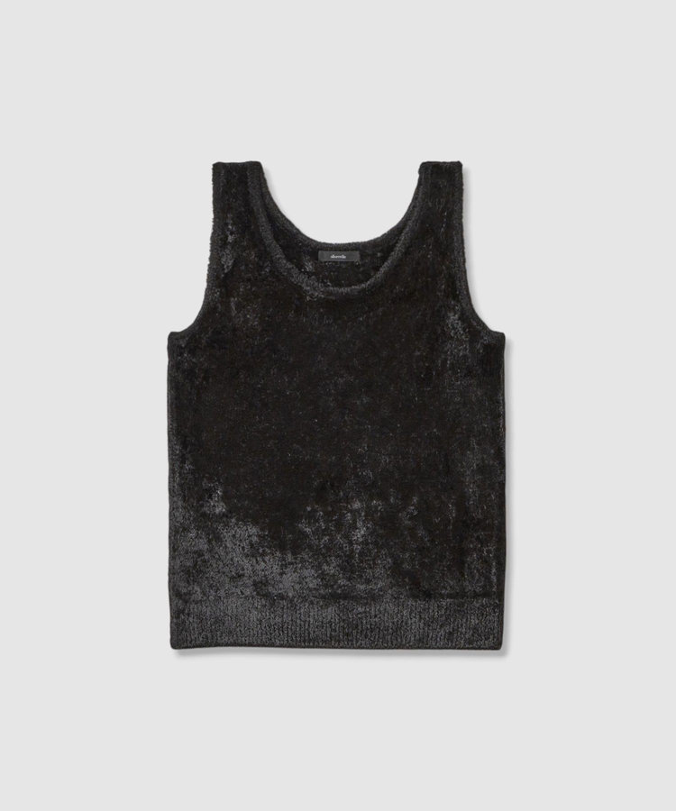 allureville ベロアタンクプルオーバー ブラック (95)