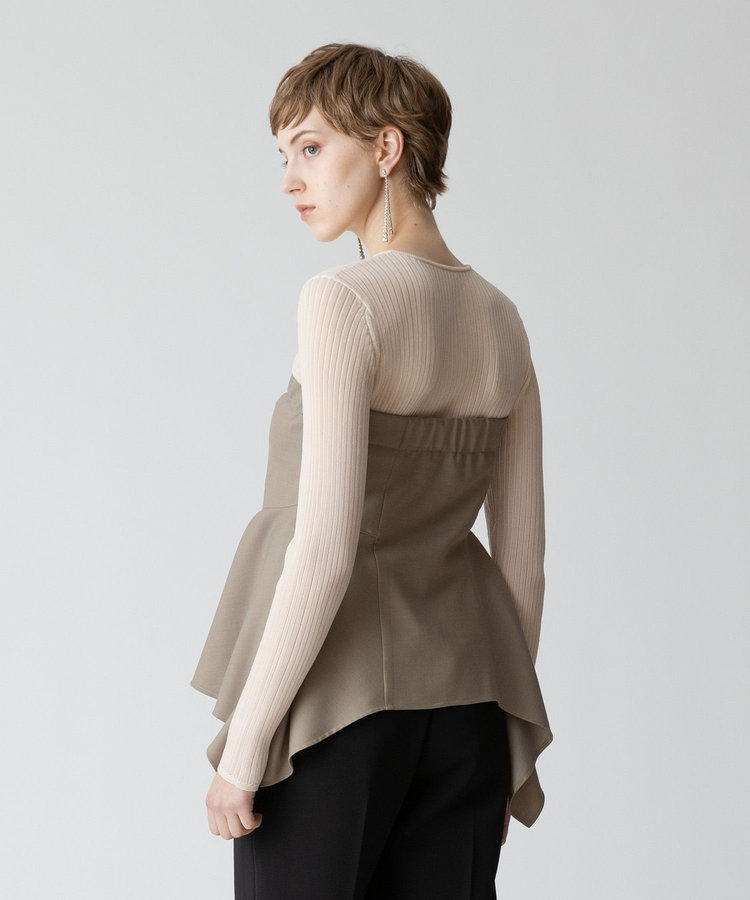 allureville ウールデニムイレヘムビスチェ グレー (92)