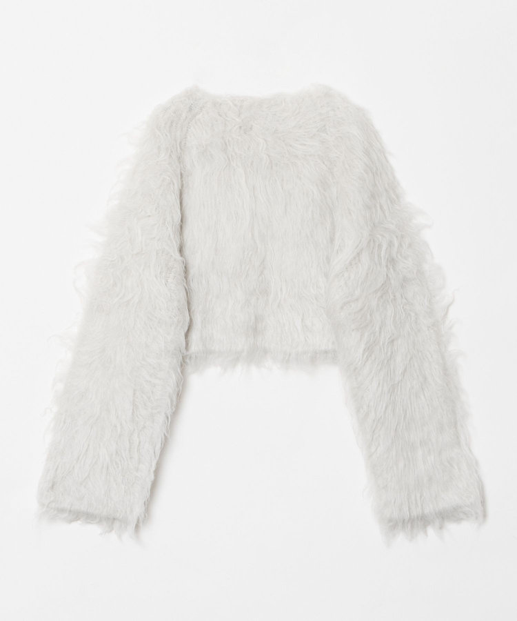 allureville ミンクファーボトルネックプルオーバー ライトグレー (91)