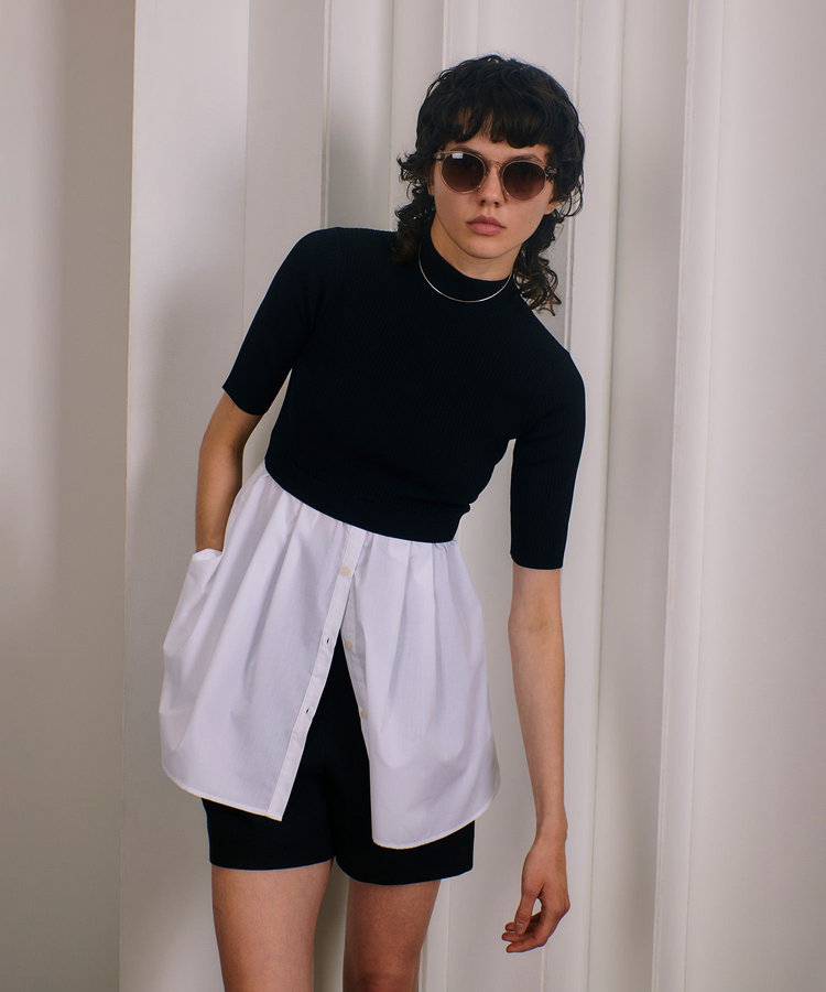 allureville シャツドッキングプルオーバー ブラック (96)