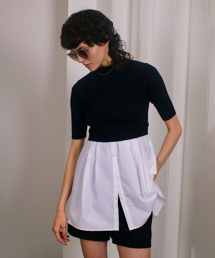 allureville シャツドッキングプルオーバー ブラック (96)