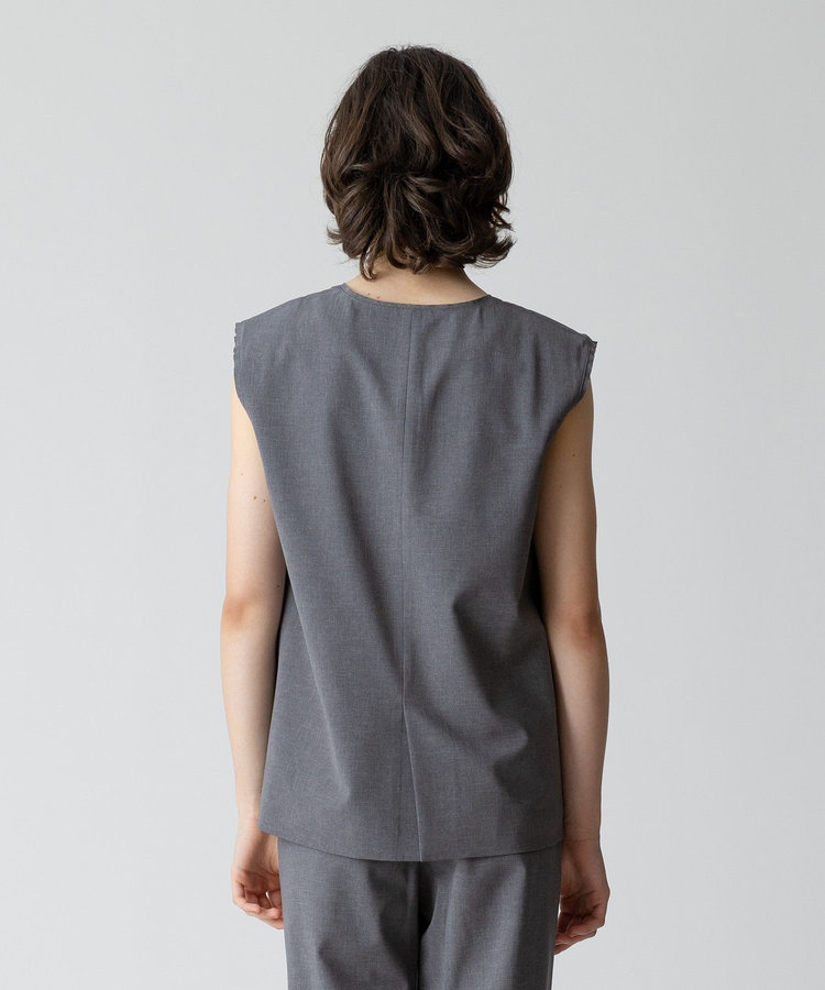 allureville トロピカルVネックジレ グレー (92)