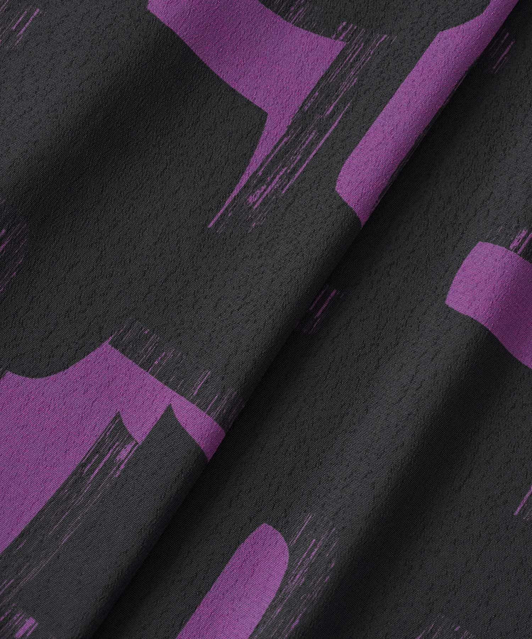 allureville モダンジオメトリックプリントワンピース パープル (51)