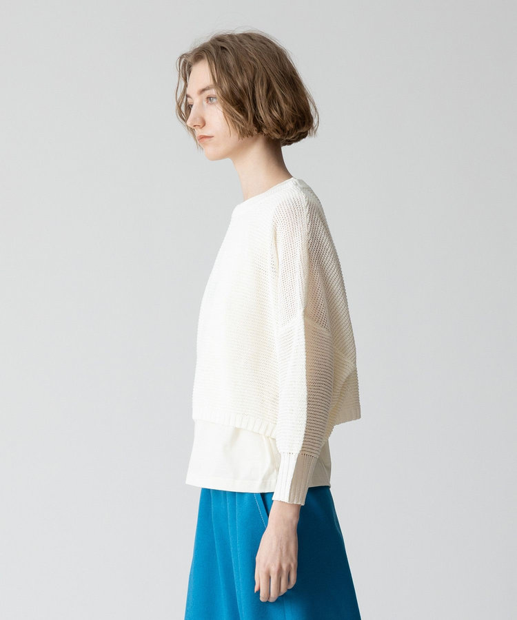 allureville ドロップ天竺クロップドプルオーバー オフホワイト (02)
