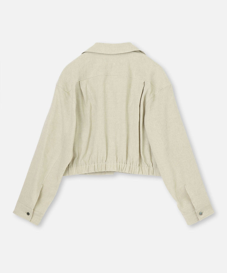 allureville バックギャザーステンカラーブルゾン ベージュ (11)