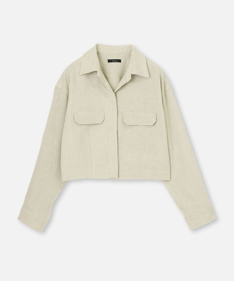 allureville バックギャザーステンカラーブルゾン ベージュ (11)