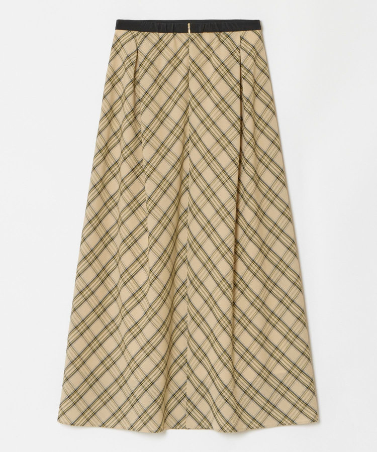 allureville チェックナロースカート ベージュ (11)