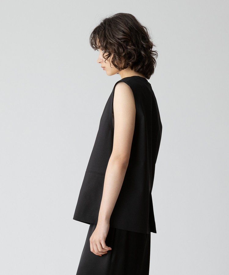 allureville トロピカルVネックジレ ブラック (95)