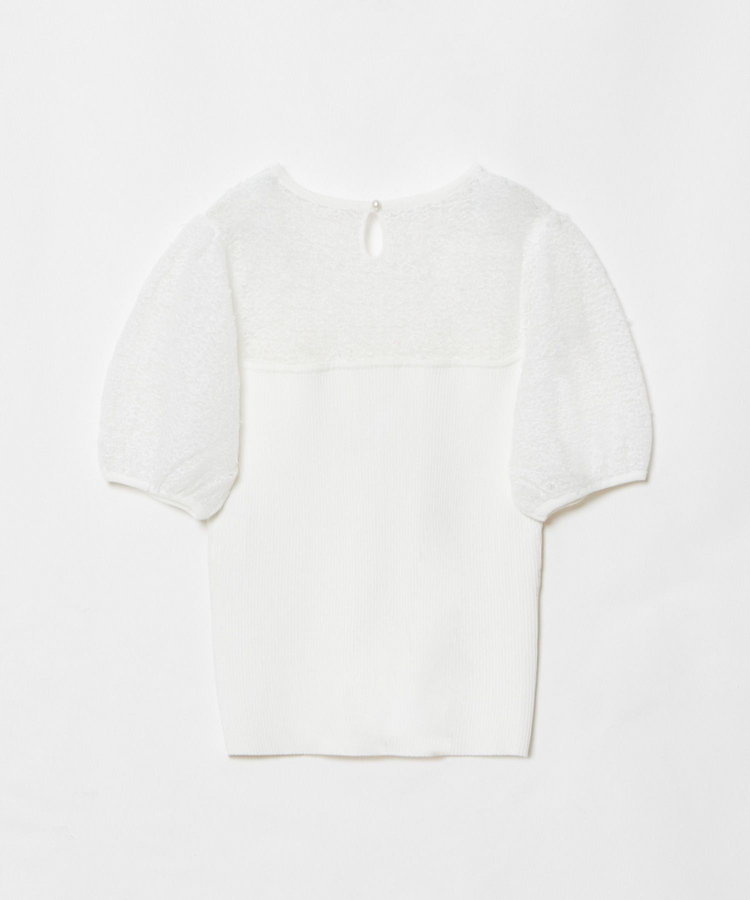 LOULOU WILLOUGHBY 【LOULOU WILLOUGHBY】レーシーニットビスチェプルオーバー オフホワイト (02)