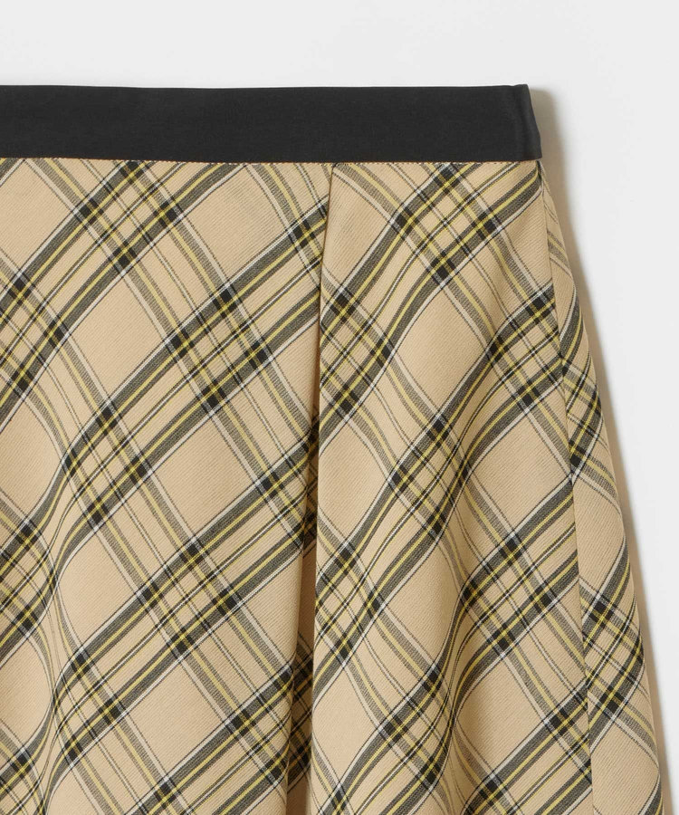 allureville チェックナロースカート ベージュ (11)