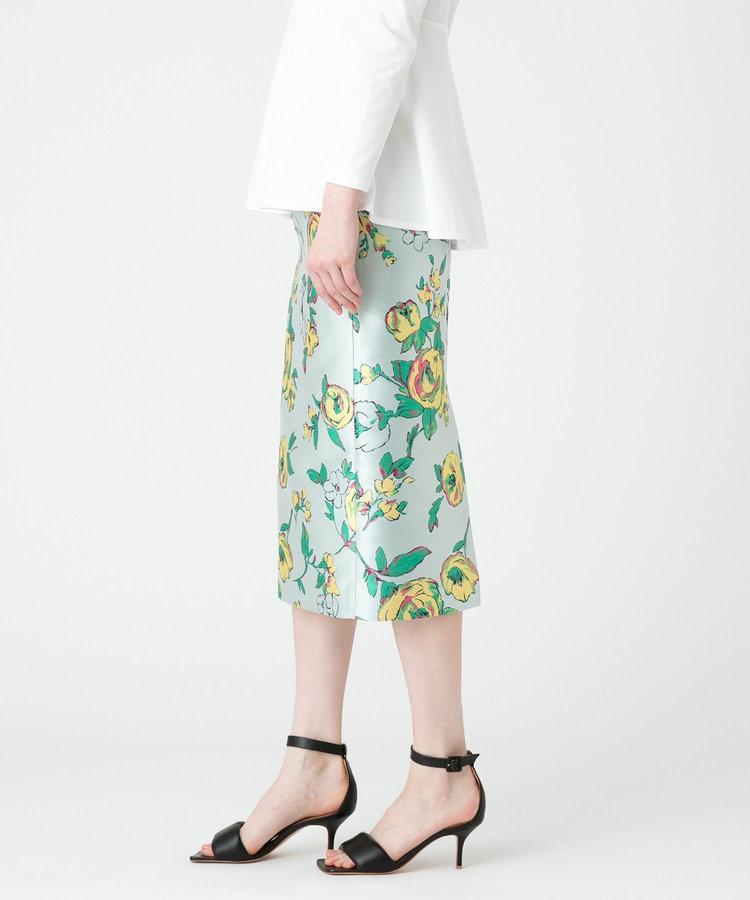 LOULOU WILLOUGHBY 【LOULOU WILLOUGHBY】ETIQUE フラワージャガードタイトスカート ミントグリーン (73)