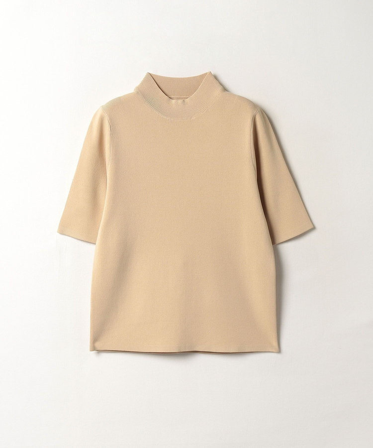 allureville ◇総針モックネック5分袖プルオーバー ベージュ (11)