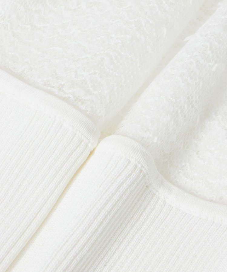 LOULOU WILLOUGHBY 【LOULOU WILLOUGHBY】レーシーニットビスチェプルオーバー オフホワイト (02)