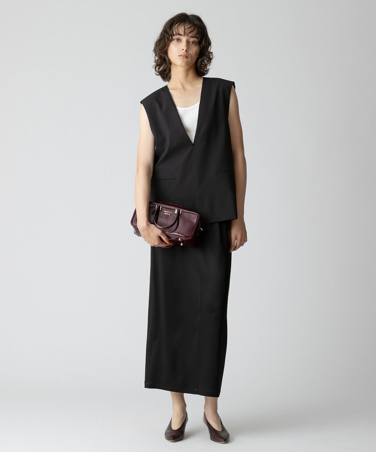 allureville トロピカルVネックジレ ブラック (95)