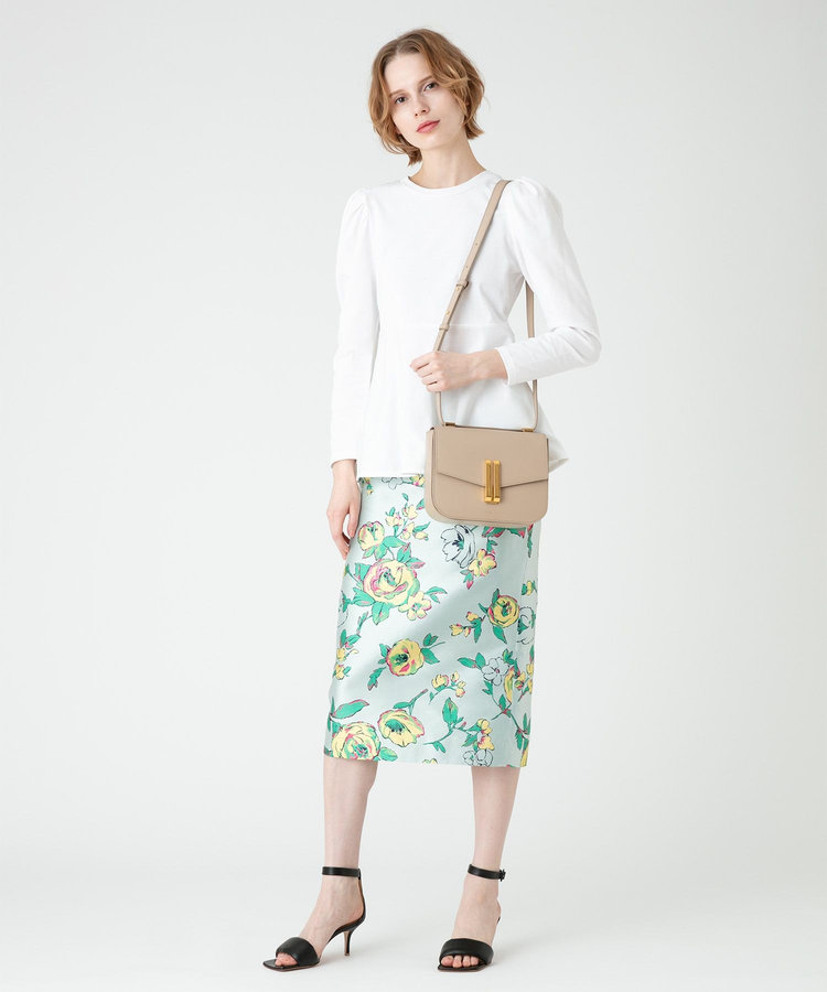 LOULOU WILLOUGHBY 【LOULOU WILLOUGHBY】ETIQUE フラワージャガードタイトスカート ミントグリーン (73)