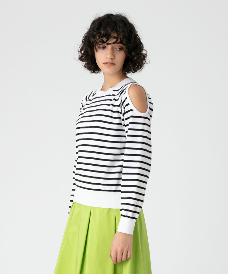 allureville オープンショルダープルオーバー ブラック系 (98)