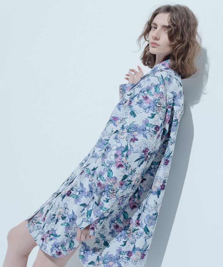 LOULOU WILLOUGHBY 【LOULOU WILLOUGHBY】LIMONTAフラワージャガードシャツワンピース ラベンダー (53)