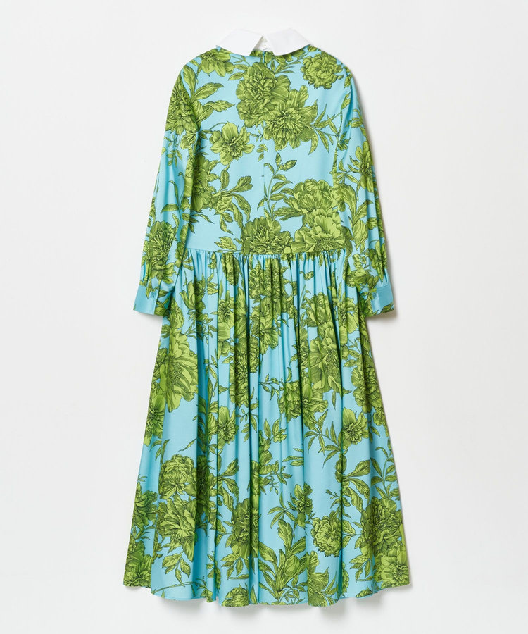 LOULOU WILLOUGHBY 【LOULOU WILLOUGHBY】RATTIフラワープリント衿付きワンピース ブルー系 (68)