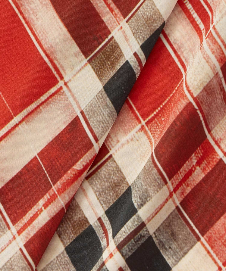 allureville LISAチェックプリントブラウス レッド (43)