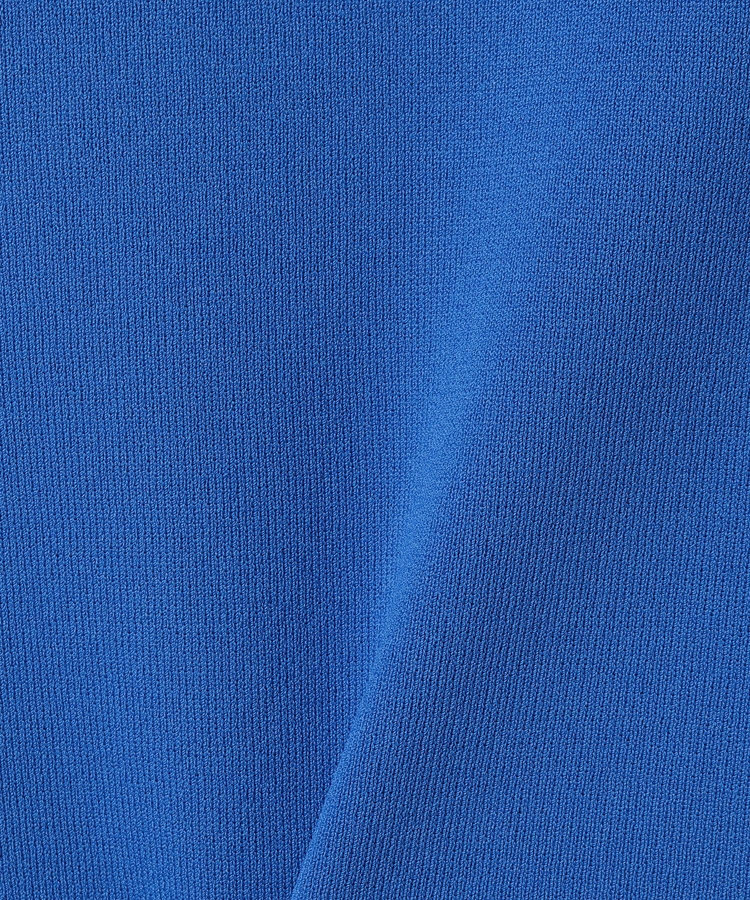 allureville ◇総針モックネック5分袖プルオーバー ブルー (61)