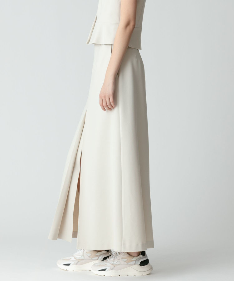 allureville 【セットアップ対応可能】ギャバダブルスリットスカート ベージュ (11)