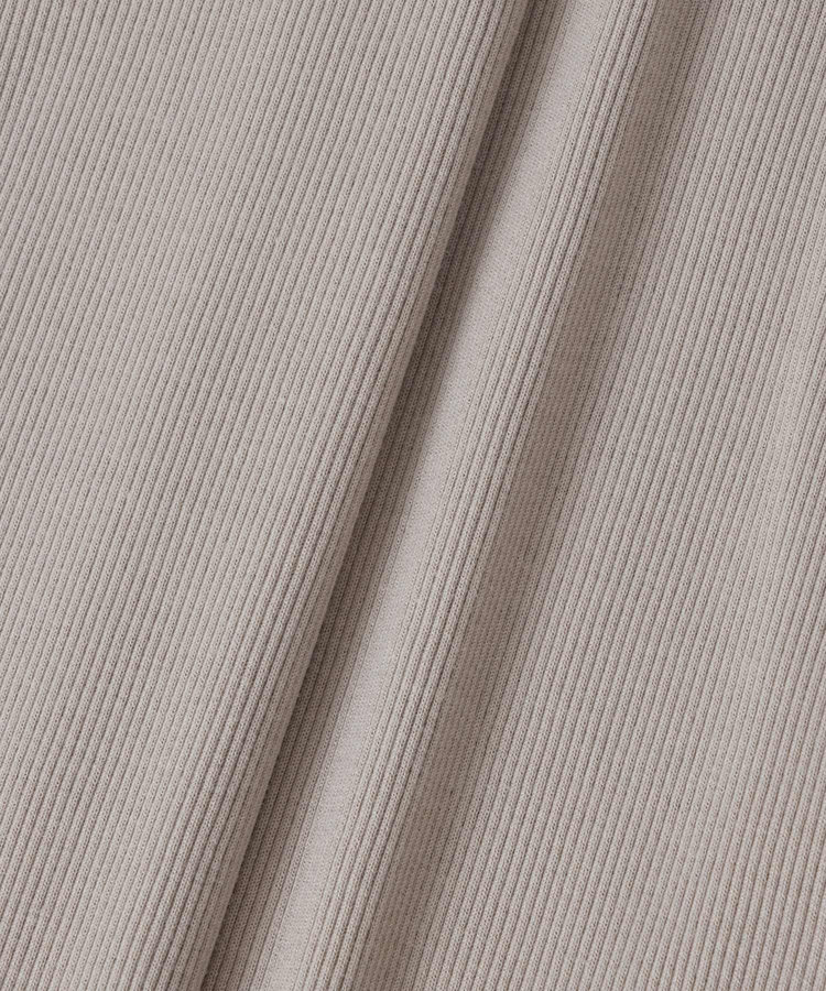 allureville テレコ3/4スリーブボートネックプルオーバー グレージュ (15)