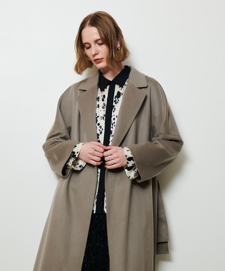 allureville カシミヤビーバーコート カーキ (76)