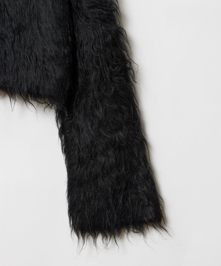 allureville ミンクファーボトルネックプルオーバー ブラック (95)