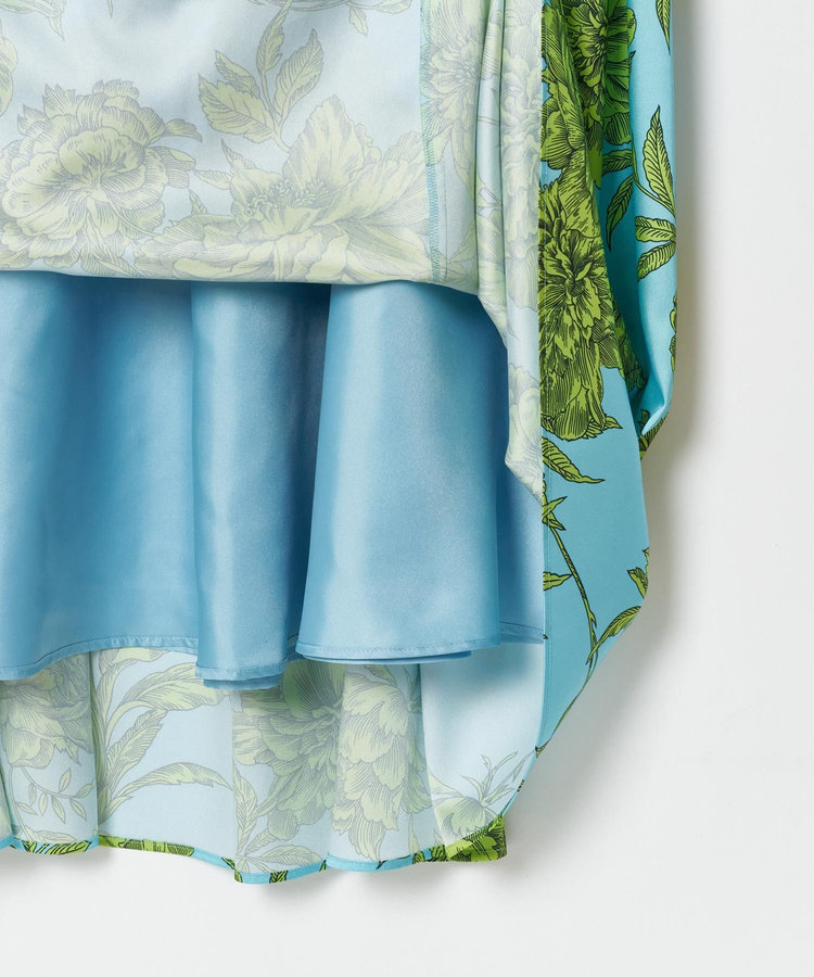 LOULOU WILLOUGHBY 【LOULOU WILLOUGHBY】RATTIフラワープリント衿付きワンピース ブルー系 (68)