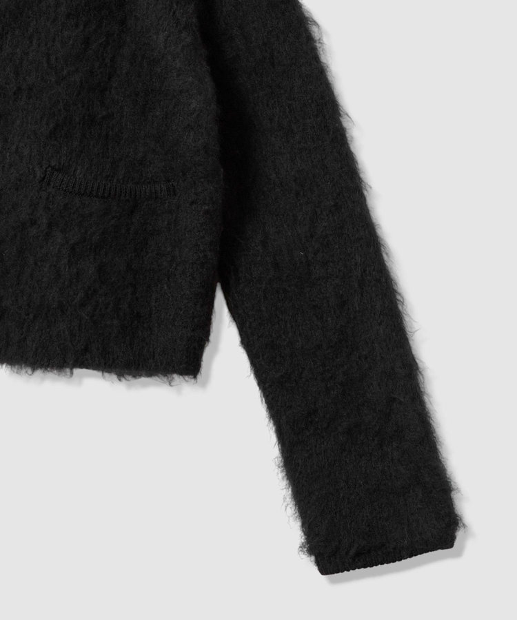 allureville シャギーニットカーディガン ブラック (95)