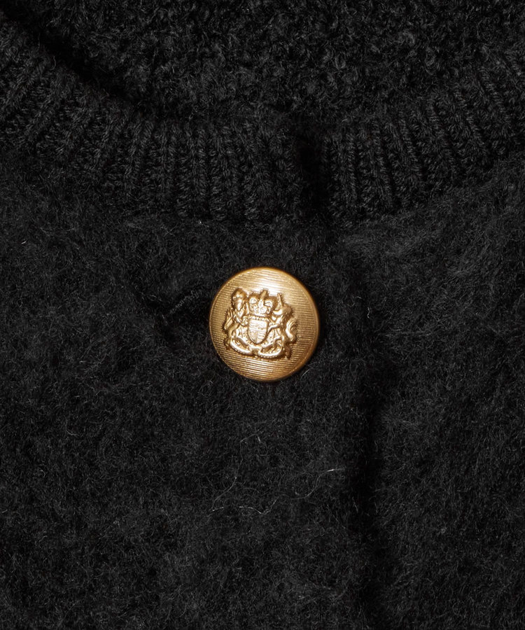 allureville シャギーニットカーディガン ブラック (95)