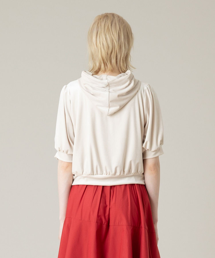 LOULOU WILLOUGHBY 【LOULOU WILLOUGHBY】ベロアプチフーディー ライトベージュ (12)