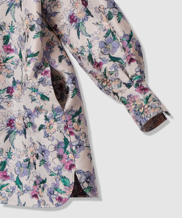 LOULOU WILLOUGHBY 【LOULOU WILLOUGHBY】LIMONTAフラワージャガードシャツワンピース ラベンダー (53)