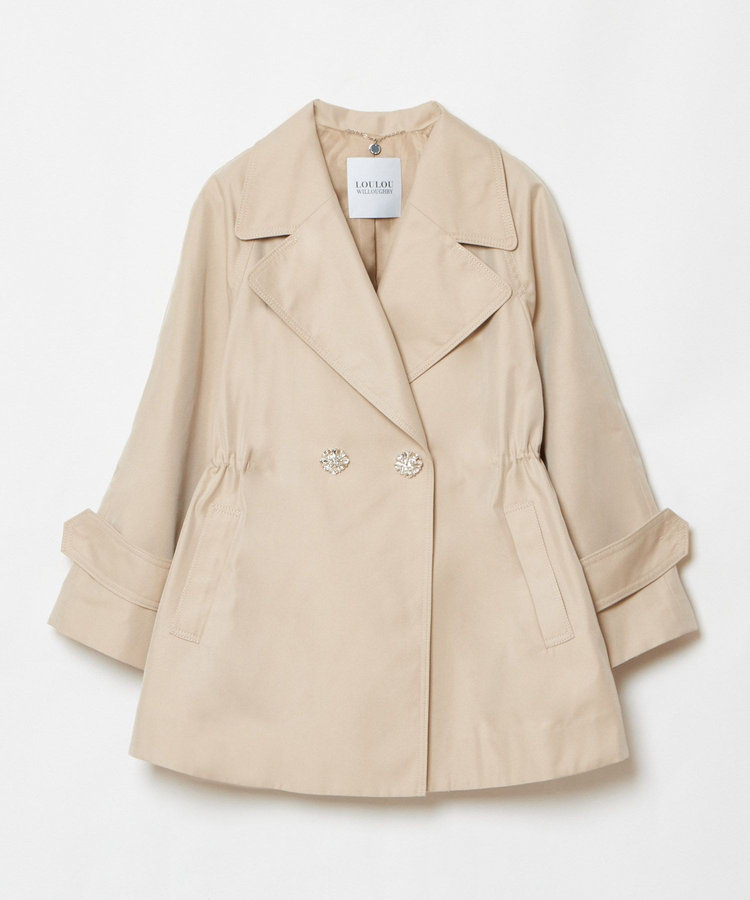 LOULOU WILLOUGHBY 【LOULOU WILLOUGHBY】シャンブレーギャバミドルコート ベージュ (11)