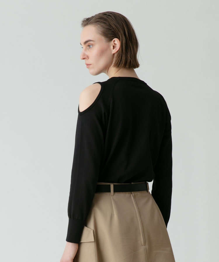 allureville オープンショルダープルオーバー ブラック (95)