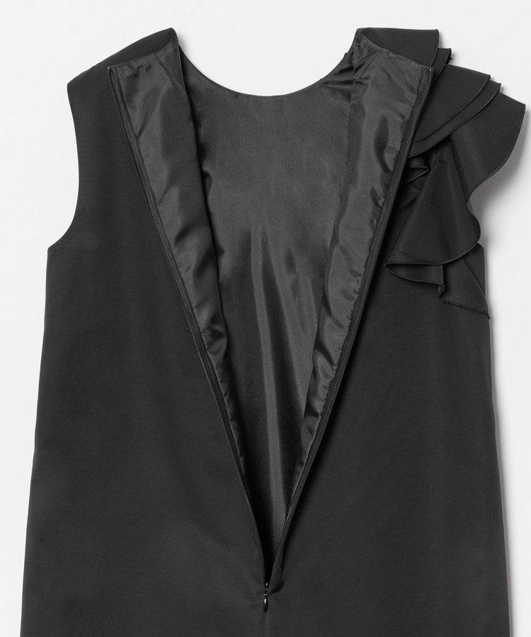 LOULOU WILLOUGHBY 【LOULOU WILLOUGHBY】アシメフリルワンピース ブラック (95)