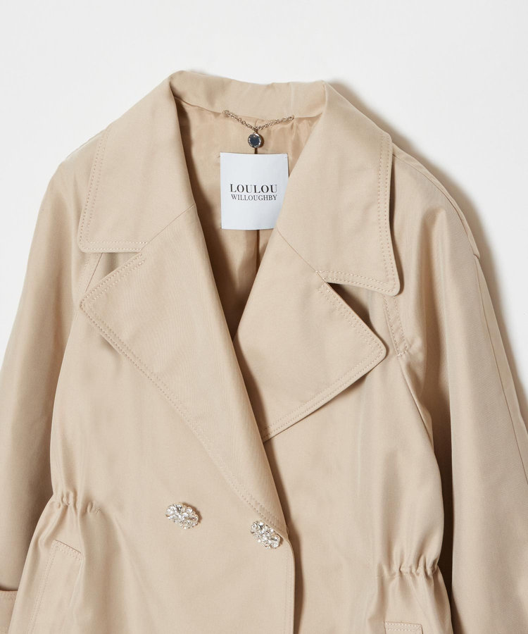 LOULOU WILLOUGHBY 【LOULOU WILLOUGHBY】シャンブレーギャバミドルコート ベージュ (11)