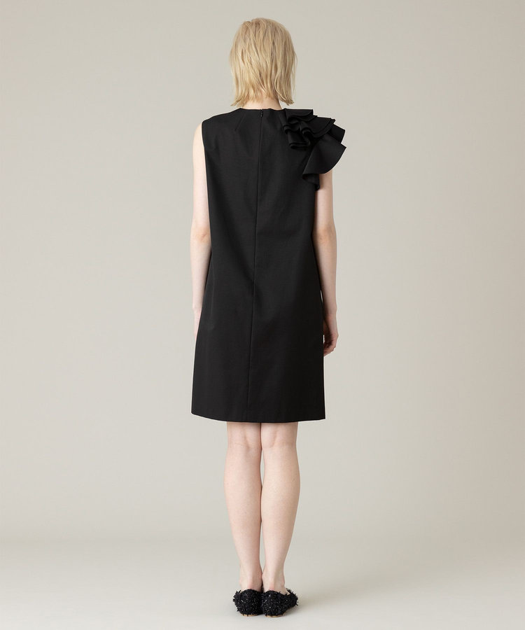 LOULOU WILLOUGHBY 【LOULOU WILLOUGHBY】アシメフリルワンピース ブラック (95)