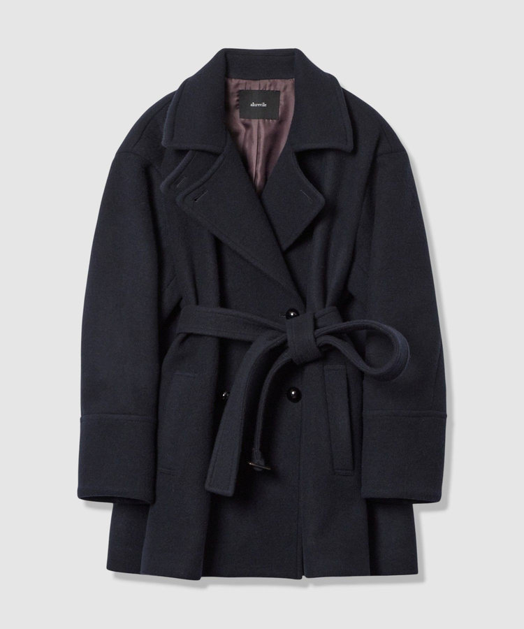 allureville パイルメルトンデザインＰコート ネイビー (65)