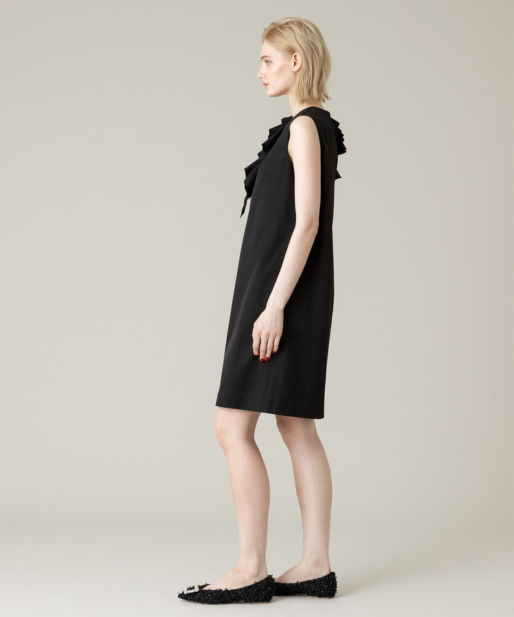 LOULOU WILLOUGHBY 【LOULOU WILLOUGHBY】アシメフリルワンピース ブラック (95)