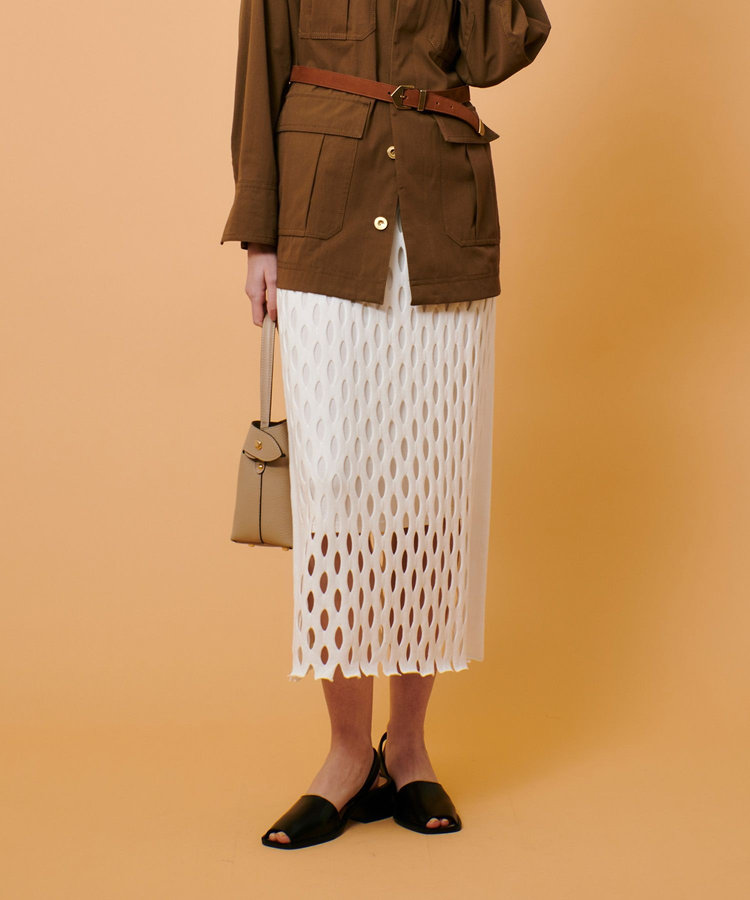 allureville ハンモックフリンジスカート オフホワイト (02)